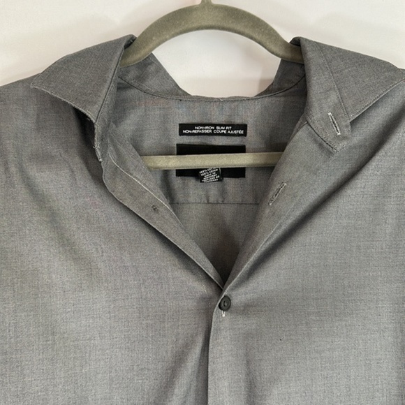 Awearness by Kenneth Cole Grey Non-Iron Slim Fit Dress Shirt - Picture 3 of 8